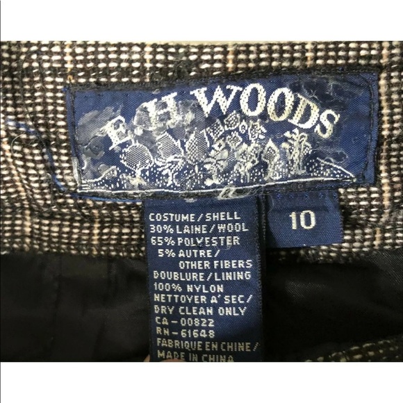 VTG E. H. Woods Wool Blend Plaid Skirt - Picture 2 of 9